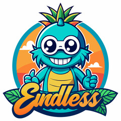  endless summer mascot logo 