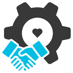 Respect Glyph Blue Grey Icon
