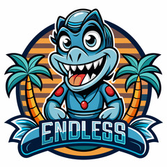  endless summer mascot logo 