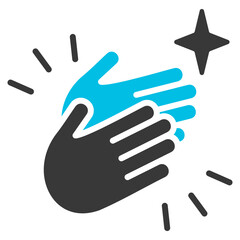 Appreciation Glyph Blue Grey Icon