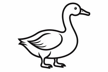 Obraz premium goose line art vector goose outline