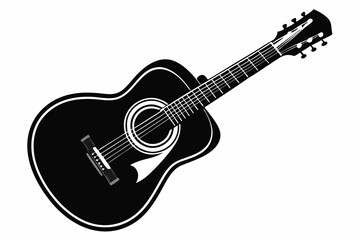 Fototapeta premium acoustic guitar silhouette