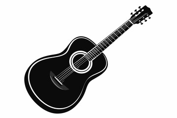 Fototapeta premium acoustic guitar silhouette