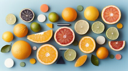 Colorful citrus fruit arrangement (1)