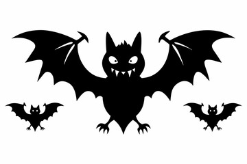 halloween bat silhouette vector