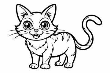 Obraz premium cat line art vector