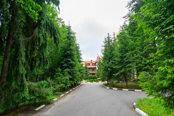 A small palace in the heart of the Berezina Nature Reserve in Belarus.