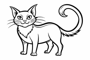 cat line art vector