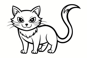 cat line art vector