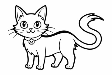cat line art vector