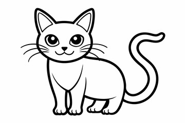 Obraz premium cat line art vector