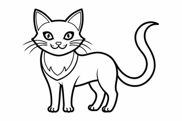 cat line art vector