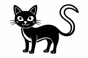 Obraz premium black cat cartoon