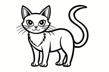 Obraz premium cat line art vector