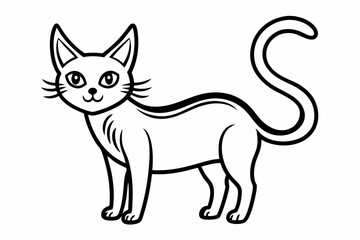 cat line art vector