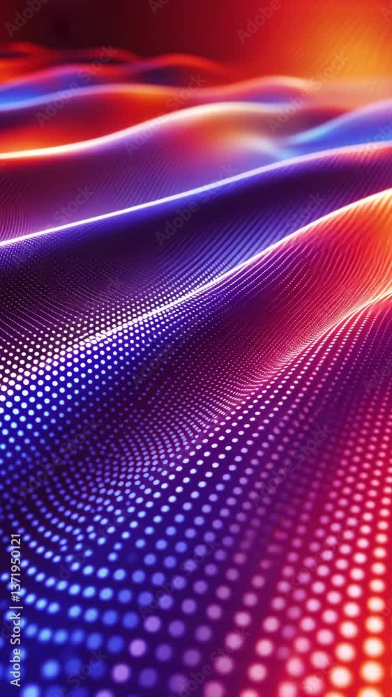 Poster vibrant digital waves of color create a mesmerizing abstract pattern on a textured surface