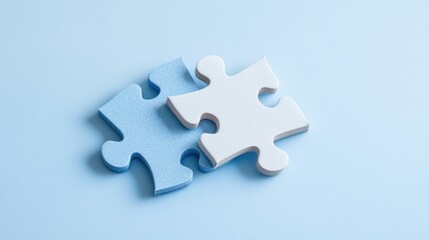 Obraz premium Connected puzzle pieces