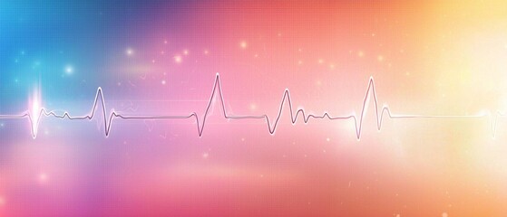 Obraz premium Minimalist Design Featuring Heartbeat Symbols