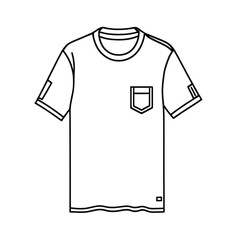 ポケット付きTシャツのイラスト｜T-Shirt with Pocket Illustration