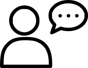 Simple vector icon. Flat illustration on a theme interlocutor
