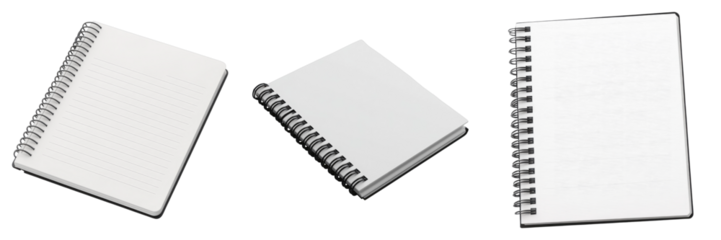 Minimalist notebook with a sleek design isolated on transparent background. PNG , se of