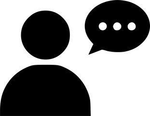 Fototapeta premium Simple vector icon. Flat illustration on a theme interlocutor 