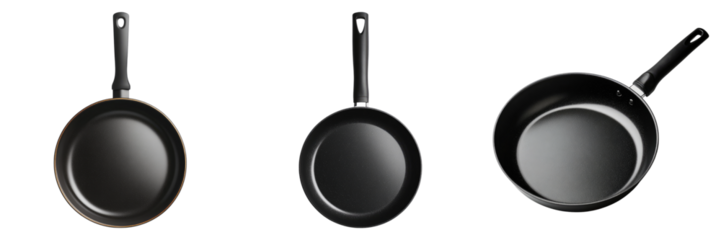 Non stick frypan isolated on transparent background. PNG , se of