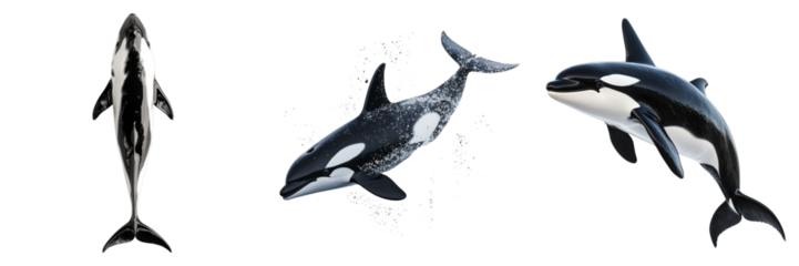 Orca fish isolated on transparent background. PNG , se of