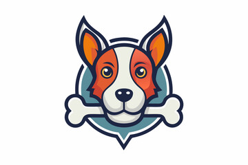 dog with bone vector