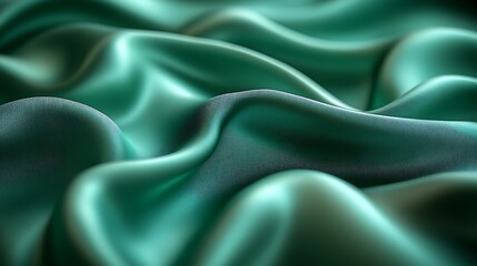 Obraz premium A silky texture in shades of deep forest green and soft mint, with intricate patterns of light and shadow that create a natural, calming effect,