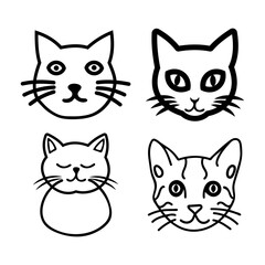 Black and White Cat Illustrations – Stylish Feline Art, Sketches and Digital Designs