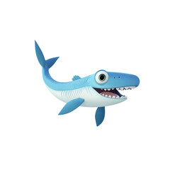 Obraz premium Cheerful Cartoon Fish, Happy Aquatic Creature, 3D Rendered Smiling Fish