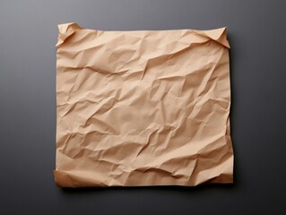 Obraz premium Wrinkled paper on gray background