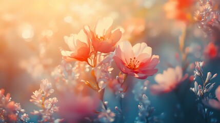 Fototapeta premium Sunlit Blossom Garden