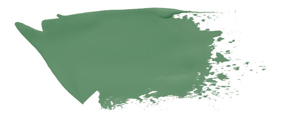 green brush isolated on transparent background