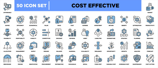 Cost Effective Iconset Blue Black