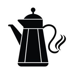 Coffee Pot Icon Simple Silhouette 