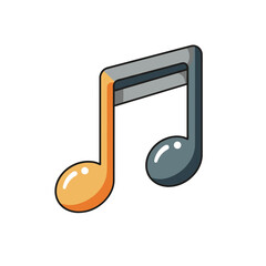 Musical note icon in vibrant colors representing music  