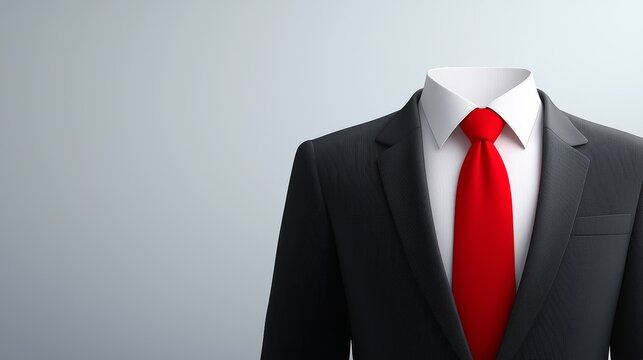 Enhance your professional image with red tie suit. perfect for any business meeting