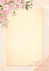 pink background with flowers