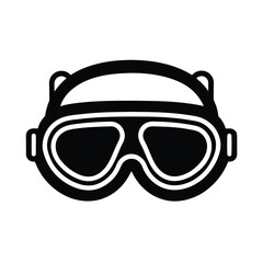 Fototapeta premium glasses and goggles icon vector illustrations