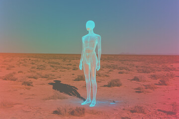 hologram in the desert