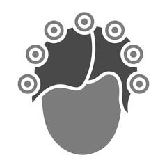 Naklejka premium Hair curler Icon