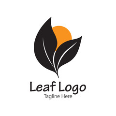 Obraz premium Leaf logo icon vector Illustration