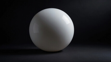 白い球体が黒い背景に浮かび上がる画像