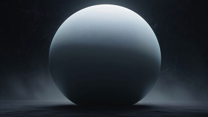 Obraz premium 白い球体が黒い背景に浮かび上がる画像