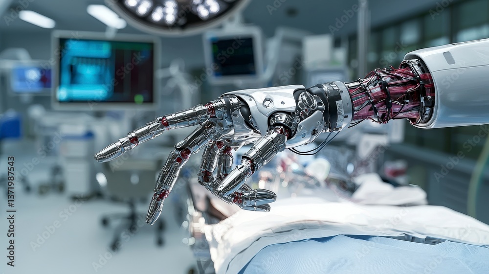 Aufkleber robotic surgery innovations advanced medical facility image capture high-tech environment close-up v