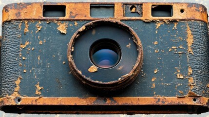 Old Camera Film Frame PNG with Retro Look and Textures