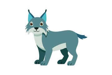 Obraz premium vector illustration of cartoon wolf