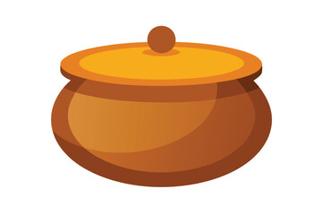 clay pot isolated on white